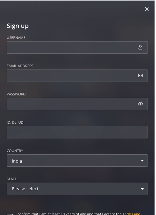 21 Casino Registration