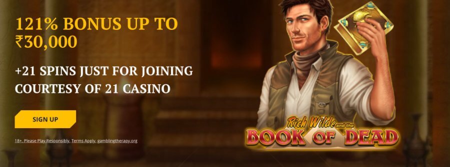 India online casino 21 Casino welcome bonus offer no deposit free spins