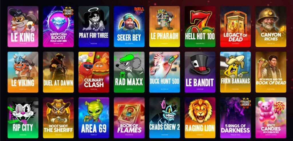 popular games on instnat casino
