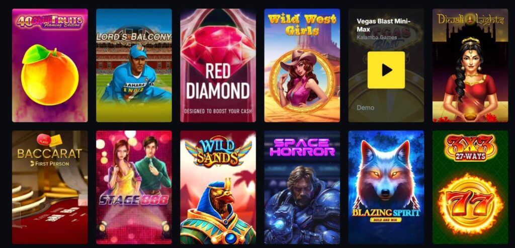 menace King casino game selection