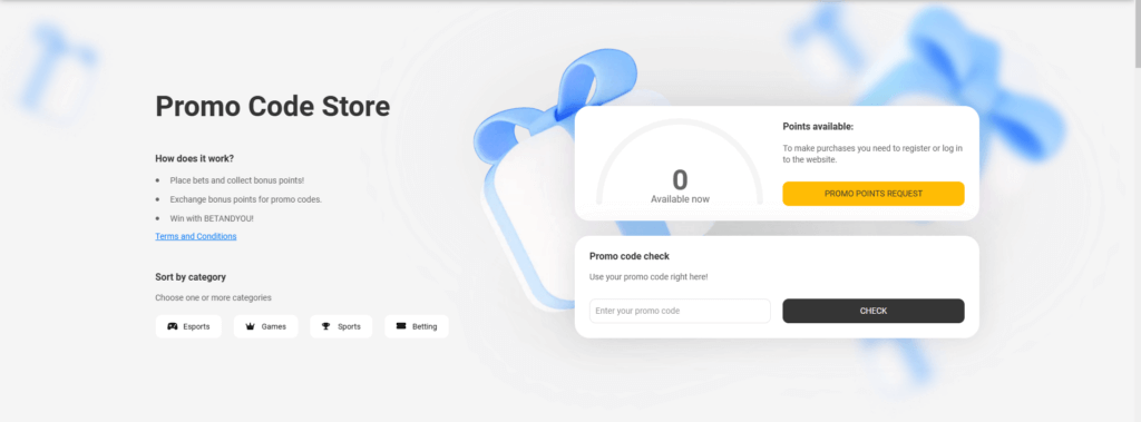 Betandyou प्रोमो कोड स्टोर 