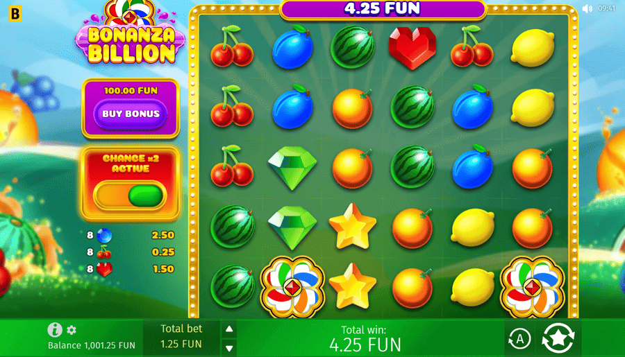 Bonanza Billion chance x2 feature