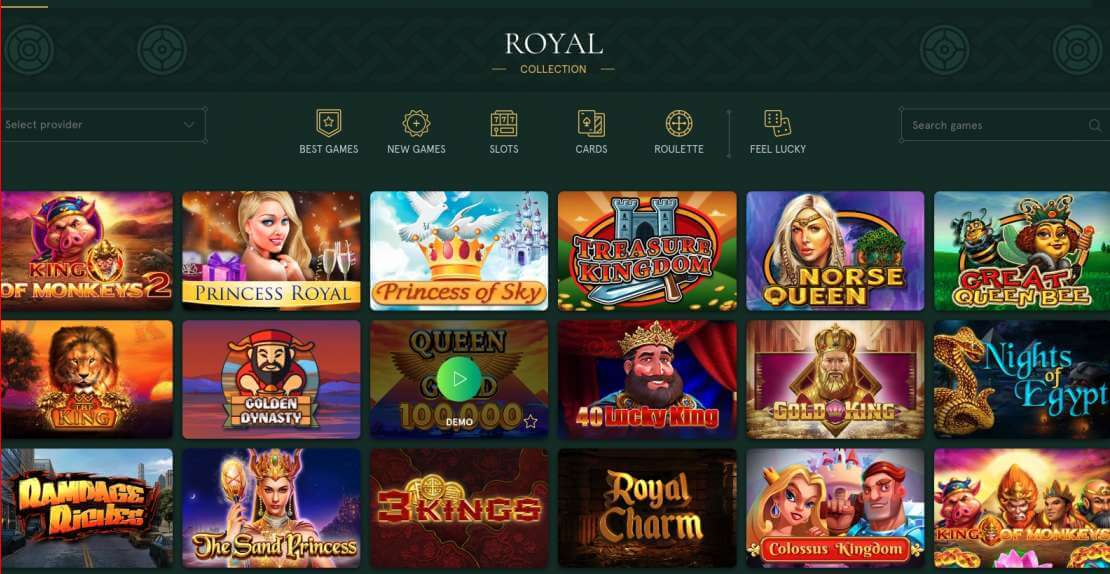 Casinia Casino games