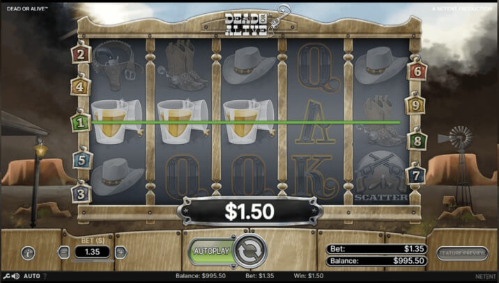 Dead or alive slot jackpot