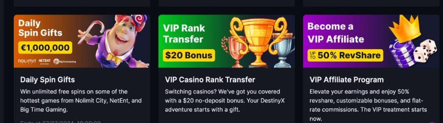 destinyx promotions tournaments casino review india