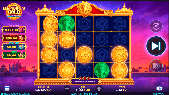 Elephant's Gold: Bonus Combo Cash Blast Bonus
