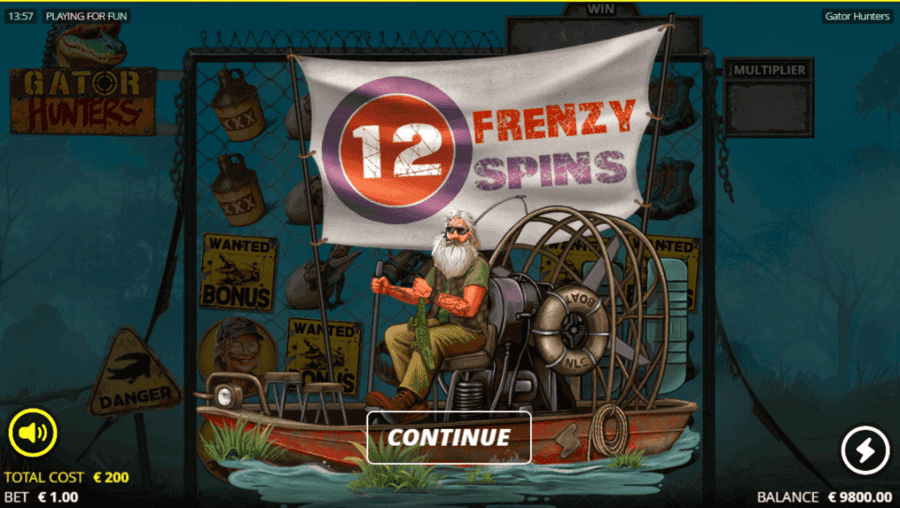 gator hunters free spins