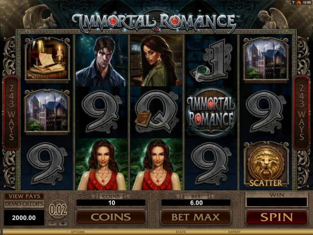Play Microgaming's Immortal Romance slot Immortal Romance Symbols