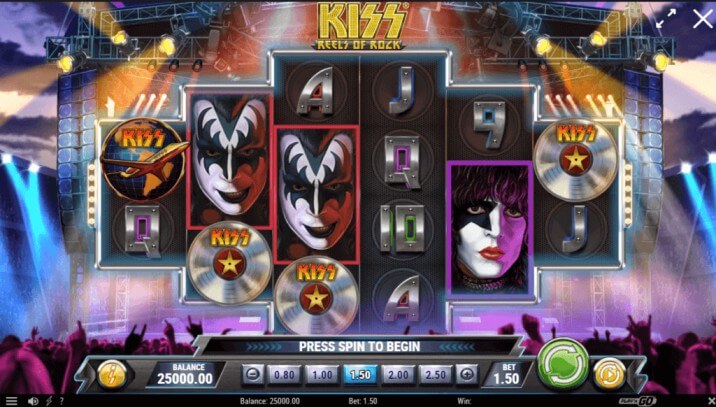 online slot kiss reels of rock