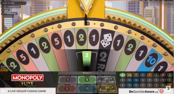monopoly live evolution monopoly live casino game
