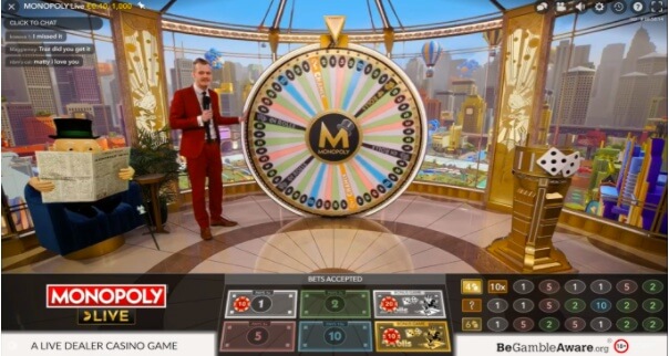 evolution gaming monopoly live monopoly live