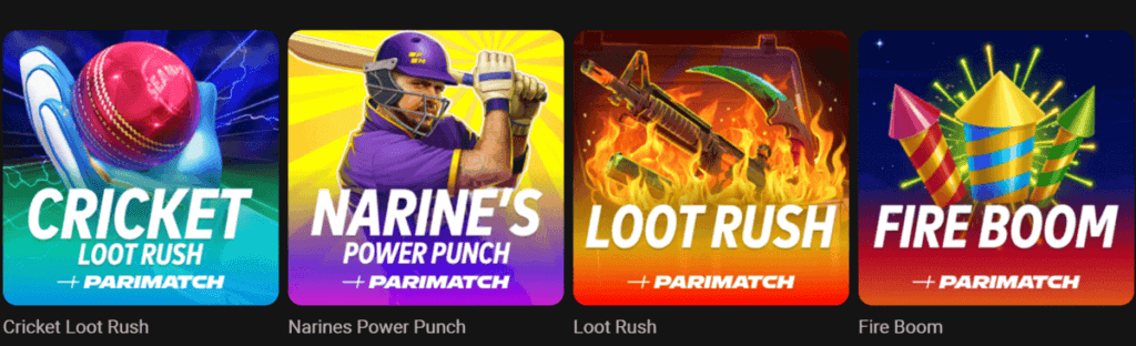 Parimatch हाउस-डेवलप्ड स्लॉट्स