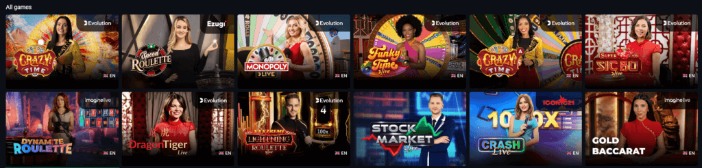 pin up casino live games