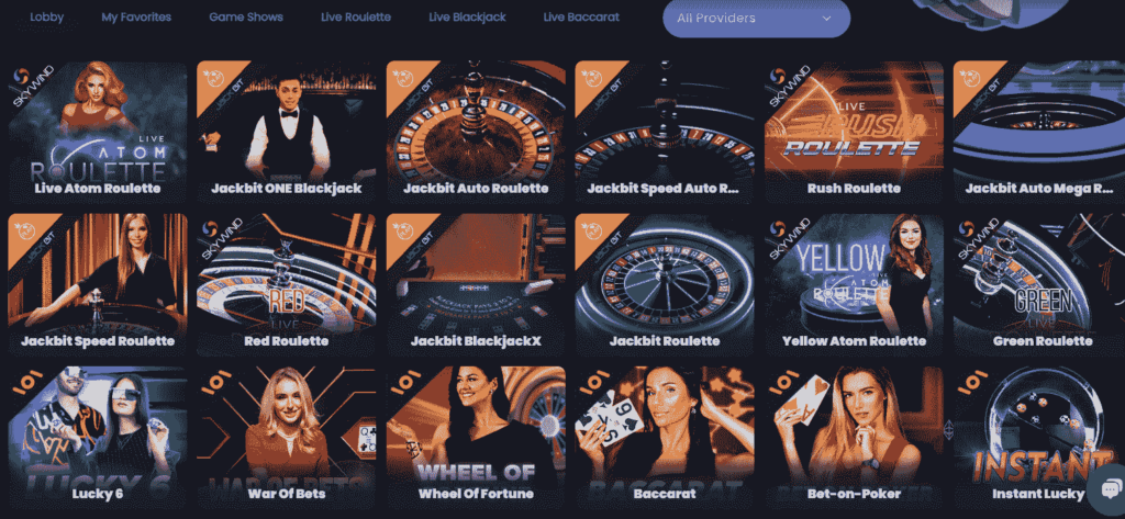 Live Dealer Table Games Available At Jackbit